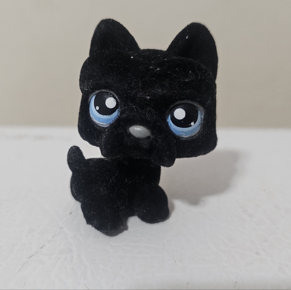 Hasbro Littlest Pet Shop LPS #315 Black Fuzzy Scottie Scottish Terrier Dog